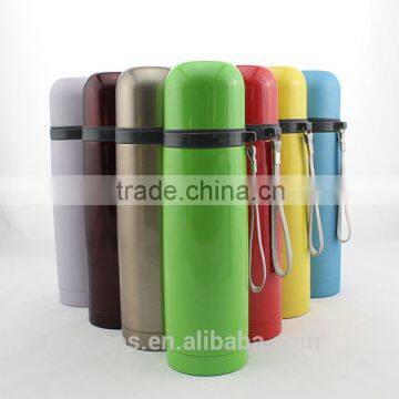 stainless steel vacuum flask bottle with strap