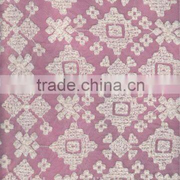 2014 newest design embroidery cotton tulle lace fabric