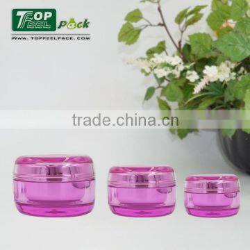 2015 Luxury Green Plastic Acrylic Cream Jar With Screw Cap 20g 30g 50g