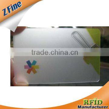 transparent plastic business cards/cmyk mill finish Translucency vip card