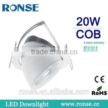 Ronse 20W aluminum recessed led cob trunk light rotable spot lighting(RS-Q401)