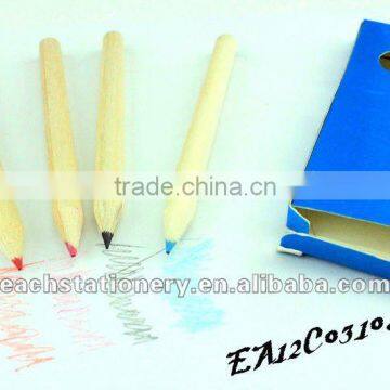 2015 3.5inch personalized half size mini colouring pencils