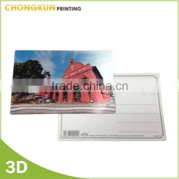 Factory Supply Plastic Postcard 3D Lenticular printing