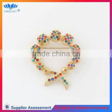 Costume jewelry elegant rhinestone zinc alloy for women indian imitative kundan brooch