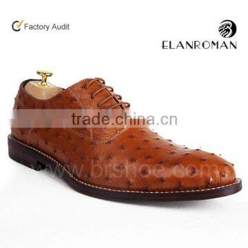 Oxfords Brown Ostrich skin bulk shoes all real leather