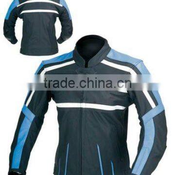 Genuine Leather Jacket/motorcycle leather jackets/motorbike leather jackets/leather racing jackets/WB-MBJ-114