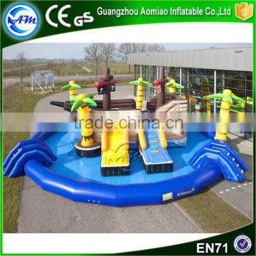 Giant inflatable pirate water park equipment price water fun park inflatable park