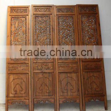 Chinese Antique Hand-craft painging 4 pieces Screen