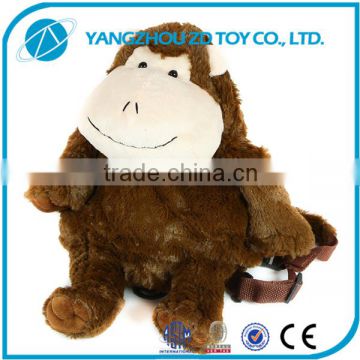 lovely soft 2015 mascot plush toy monkey backpack