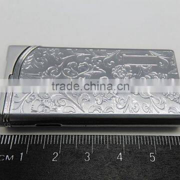 Silver Metal Lighters Laser Cigarette Case Thin Lighter photo-5