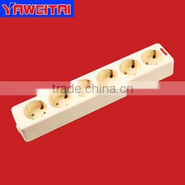 6 gang extension socket with earthing/grounding