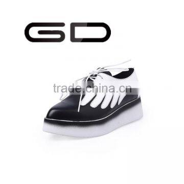 GD novelty style flat platform lace up women causal shoes 2015