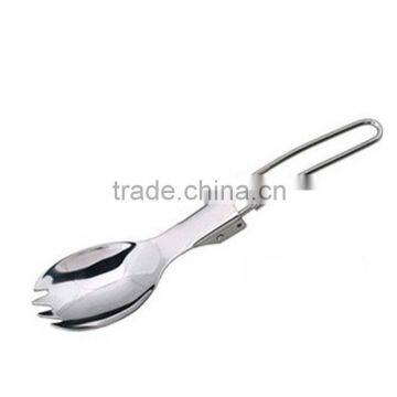 stainless steel metal folding spoon fork with carry bag