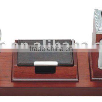 wooden desktop set,name card case,globe,pen cup