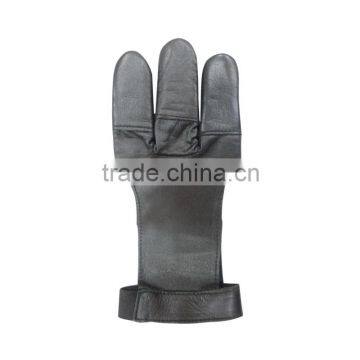 3 Finger Black Archery Gloves AP-3343