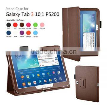 book leather case for samsung 10 inch tablet case