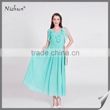 Alibaba Chiffon Designer One Piece Bule Sexy Party Dress Long