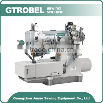 3 needles 2 thread flat bed type auto interlock sewing machine