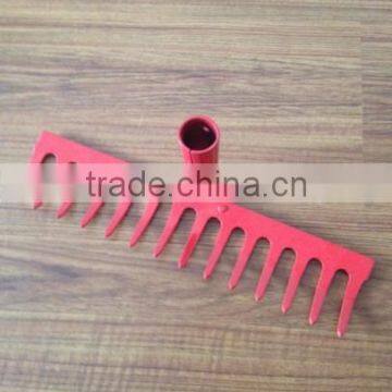 14 Teeth Wooden Handle Steel Garden Rake photo-3