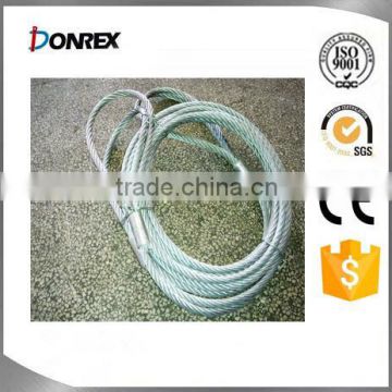 Galvanized steel wire rope sling with eyelets