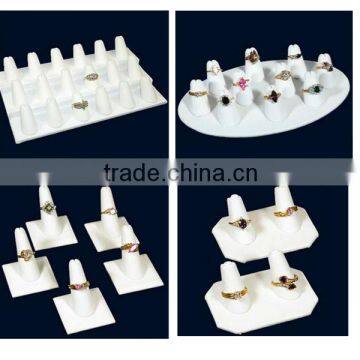 white leather finger ring display jewelry trays wholesale