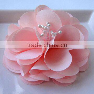 Large Dahlia Pink Flower,Blush Hair Flower Hair Piece,Wedding Hair Accessories photo-2
