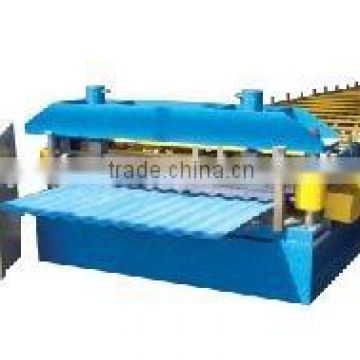 Step tile roll forming machine