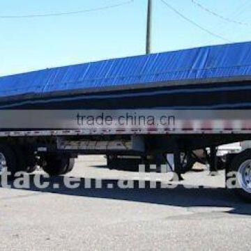 8' x 25' x 8' Drops & Front Flap 14 Oz Vinyl Flat Bed Truck Tarps,Flatbed Truck Tarp
