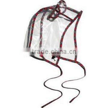 heat sealed LDPE clear waterproof raingear by hooded