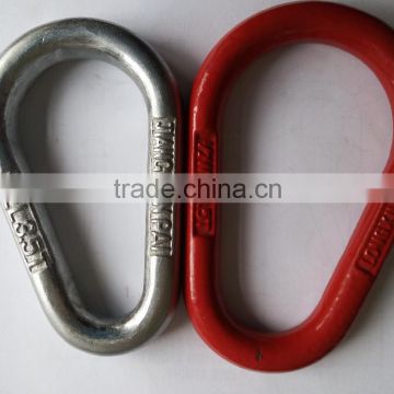 Red Painted G80 pear shaped link connecting link