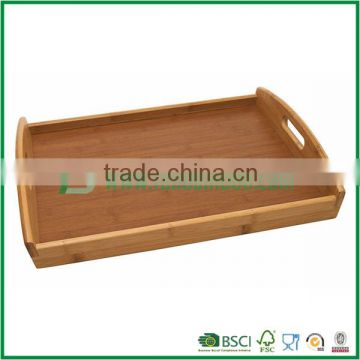 Bamboo serving tray for room service