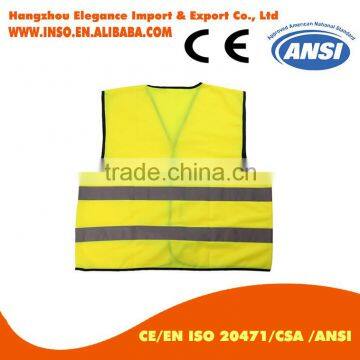 Road Safety Protection Vest Quality hi Vis Vest Two Stripes EN20471 Safety Vest