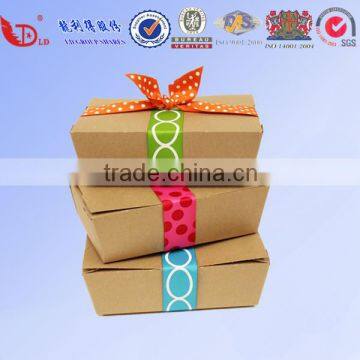 Custom Printed Disposable Lunch Food Kraft Paper Box