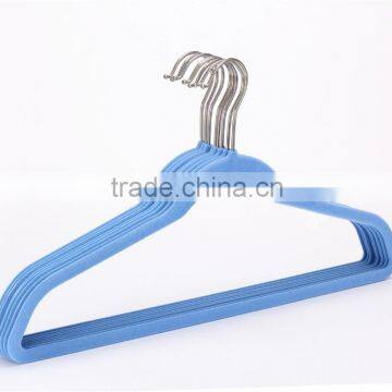Flocked Clothes Hanger With Shoulder Pads HM-010 Quality Choice photo-3