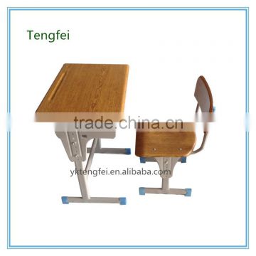 Hot selling Adjustable Werzalit Top Desk And Chair Set, school furniture