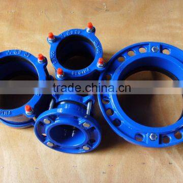 Flexible coupling for ductile iron pipe