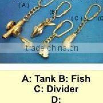 fish & divider key chain