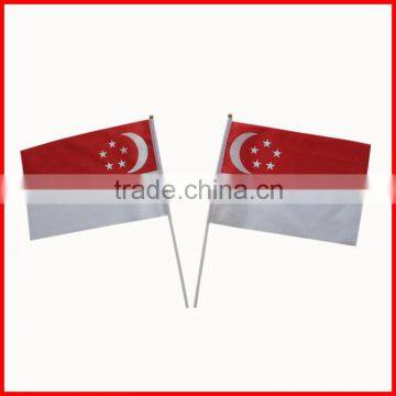 14*21cm small hand waving national flag