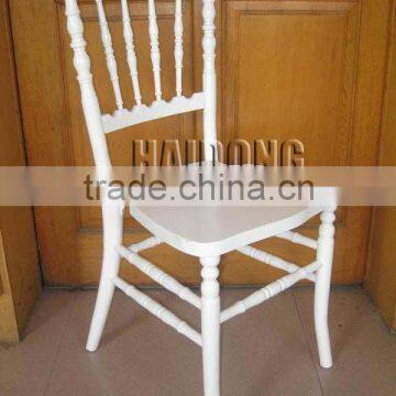 HDW-NL-D04 DELUXE WOODEN NAPOLEON CHAIR IN WHITE