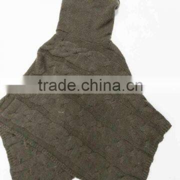 High Quality Fashion Lady Hot Sale Thick Poncho Knit Ponchos OEM Factory photo-2
