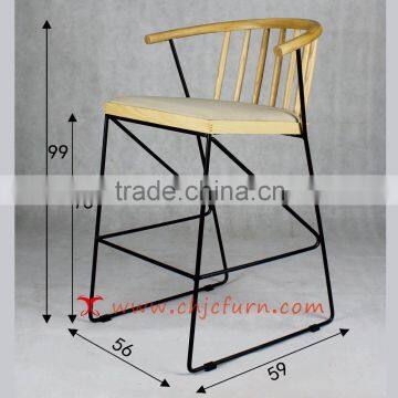 Metal legs bar chair