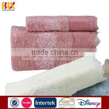 China Wholesales Bamboo Towel With Lace photo-1