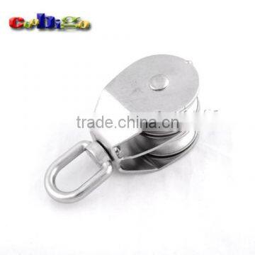 Stainless Steel 304 Double Swivel Wheel Rope Wire Sheave Pulley Lifting #FET015 photo-5
