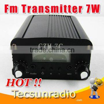 Fmuser 7w broadcast FM radio with fm transmitter 5km long range fm broadcasting transmitter