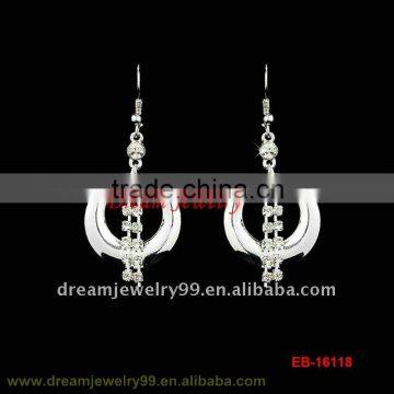 fashion crystal earring dangle earrings silver shinning jewelry new wedding accessories