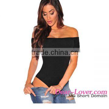 Accept Paypal 2016 Newly Low Price Black Off Shoulder Sexy Bodysuit Women