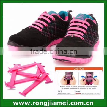 Hot selling competitive price silicone v-tie shoelaces