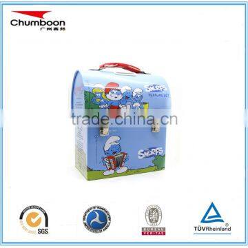 Chocolate Tin Box With Handle and Lock Cartoon Printing photo-3