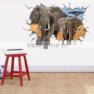 Custom Cartoon Room Decor 3D Vinyl Wall Stickers/living Room Decorative Wall Sticker