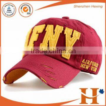 custom high quality sports hat red cotton